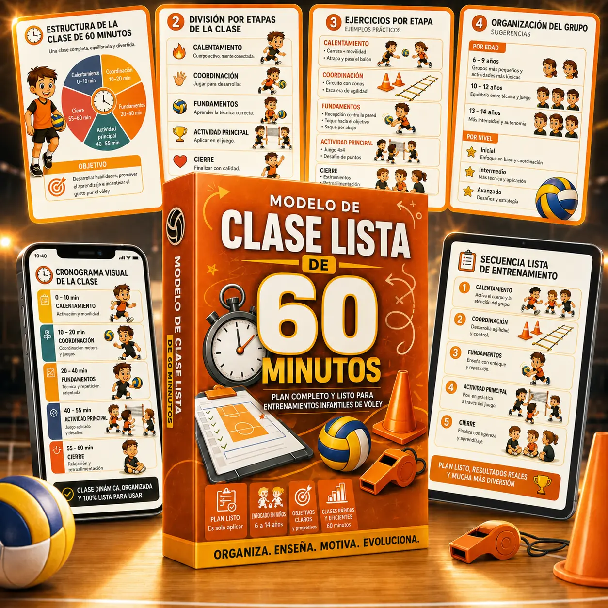 Mockup del regalo Modelo de Clase Lista de 60 Minutos